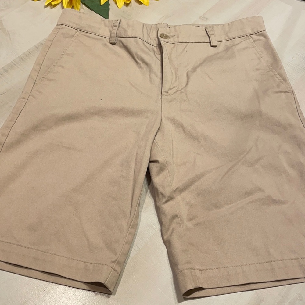 Slazenger Kids Boys Khaki Flat Front Uniform / Golf Shorts